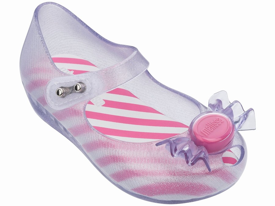 Bailarinas Mini Melissa Ultragirl Treat Glitter Bebe - Transparente - Argentina ICH-785142